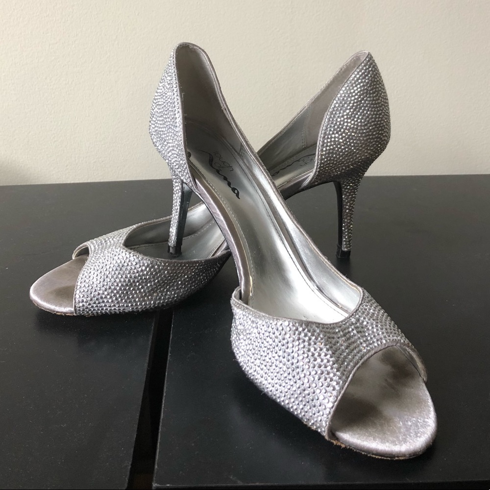 Size 11 Silver Sparkly Heels